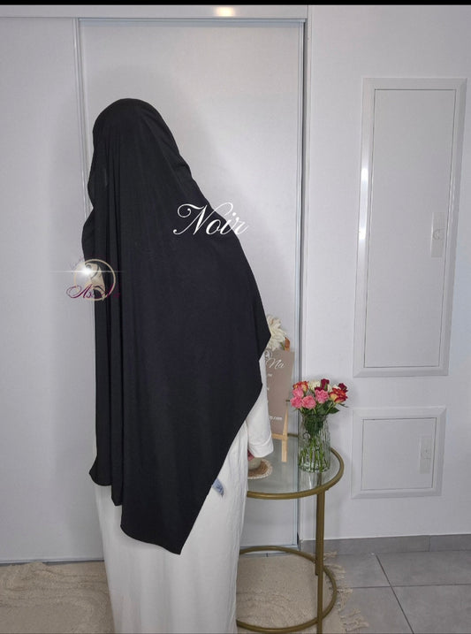 Hijab Jersey Premium Sedef Noir