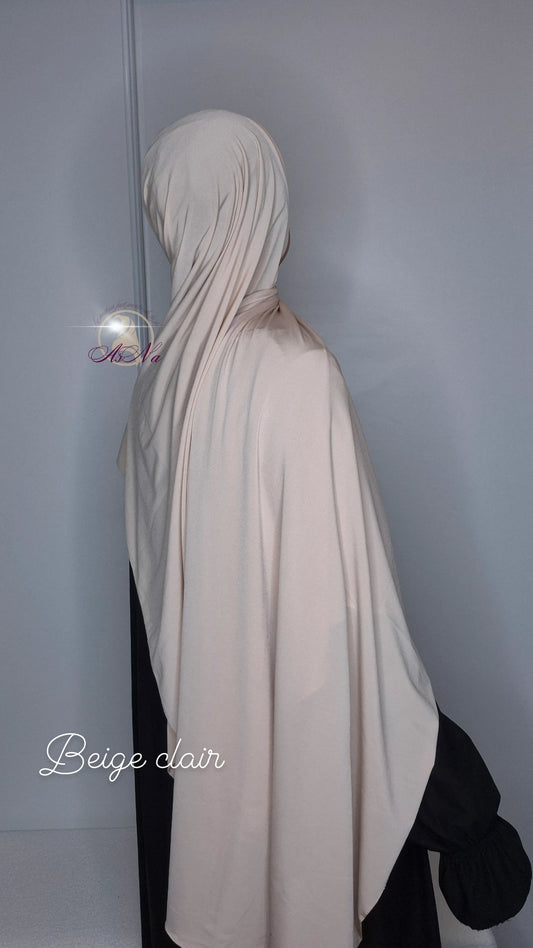 Hijab Jersey Premium Sedef Beige Clair